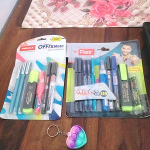 Stationery Kit & Pop It Keychain