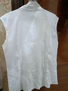 White Frylled Top