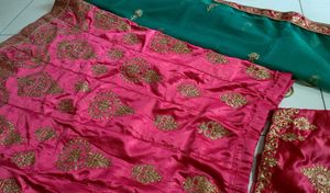 Peach Embroidered Lehenga Choli