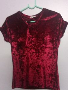 Velvet Cross Crop Top