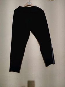 Black Track Pants with Stripes
