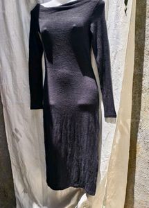 I. Black Bodycon Midi Dress