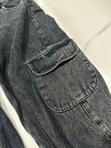 Vintage Acid Wash Cargo Jeans