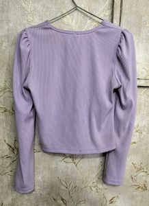 Ruched Lavender Top