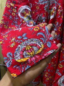 beautiful red short kurti top