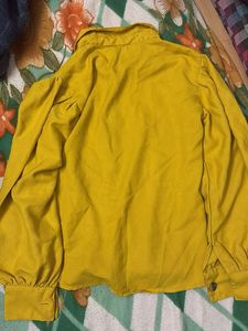 Yellow Button-Down Top shirt