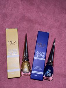 Mila Beaute Eyeliner Blue And Yellow