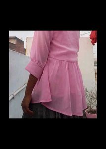 Cute Pink Peplum Top