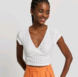 URBANIC Cutwork Embroidery Top