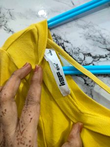 Yellow Back Detail Top