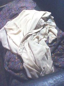 Vintage Cream-Colored Saree