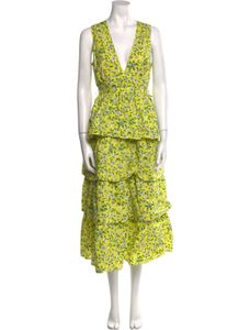 Spring Aurora Bright Yellow Ruffle MAXI