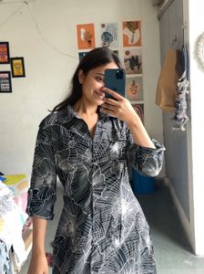 Floral Print Shirt Dress