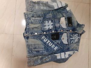 Trendy Distressed Denim Jacket