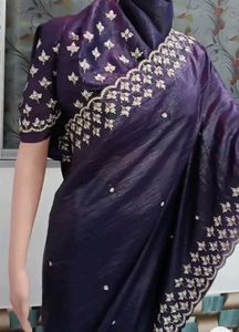 Brand New Crushed Material Hand Embroidery Work Sa