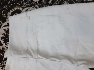 White Colour High Waist Jeans