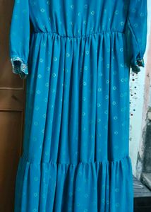Rangriti V Neck Ethnic Motifs Print Puff Sleeve