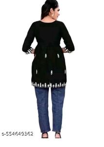 Embroidered Black Dress