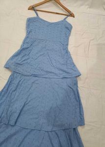 Blue Tiered Sundress