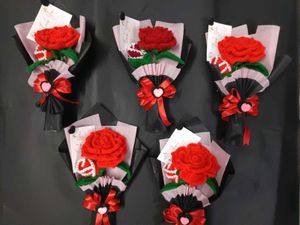 Crochet Single Rose Bouquet 💐💝