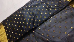 Elegant Black &amp; Gold Saree