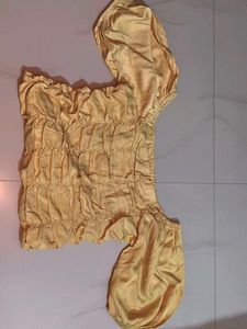 Ruffled Puff Sleeve Crop Top