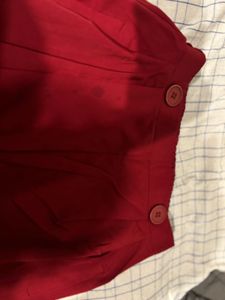 Red Wide Leg Trousers