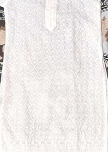 White Chikankari Kurta