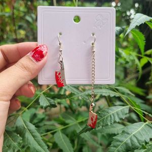 Bloody Knife Mismatch Danglers (Halloween Edition)