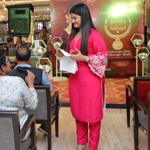 Pink Mirror Work Kurti Set 💕