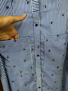 Tokyo Talkies Striped Casual Shirt Dress