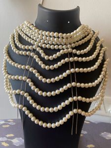 White Pearl Body Chain
