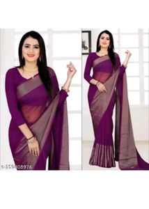 Purple Saree along with Blouse