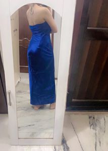 Halter Neck Backless Satin Midi Dress