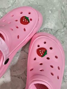 Pink Strawberry Clogs