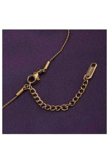 palmonas white square Gold Chain Necklace