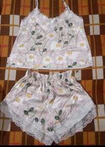 Floral Night Set + 30rs. Off Free Delivery