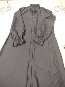 Black Abaya With Belt And Scarf