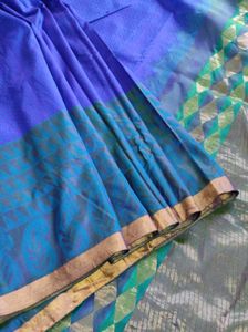 Blue And Green uppada silk Saree