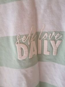 Striped Long Sleeve Top cutesy light green with wh
