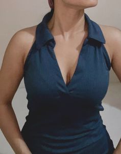 Chic Blue Bodycon Midi Dress
