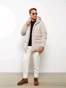 Beige Puffer Jacket