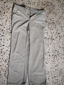Khaki Straight Leg Trousers
