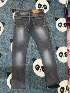 Faded Black Wash Denim Jeans