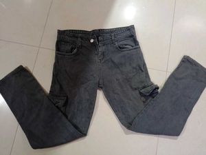 Grey Cargo Jeans