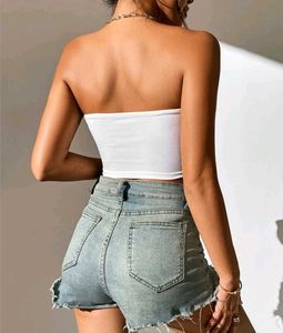 White Tie-Front Tube Top
