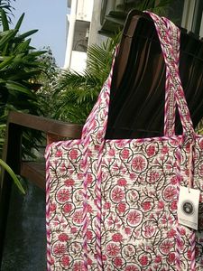 Floral Print Tote Bag