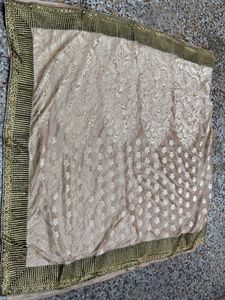 Velvet  Beige Saree