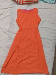 Orange Casual Dress