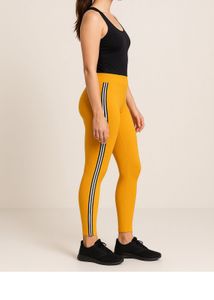 Yellow Striped Leggings
